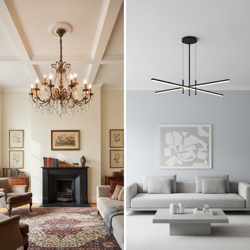 Living Room Ceiling Light – Vintage vs. Modern: Choosing the Right Style