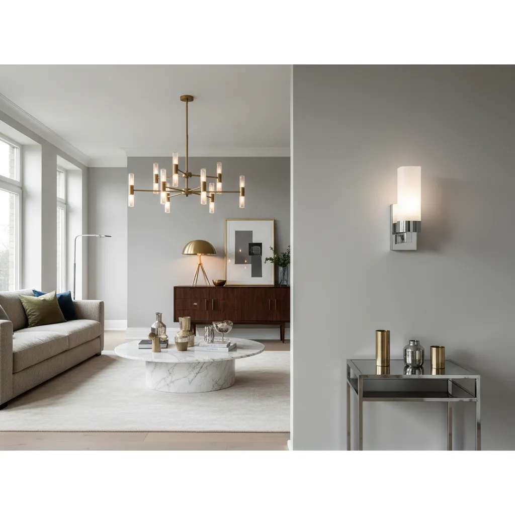 Mastering the Mix: Harmonizing Brass and Chrome Light Fixtures