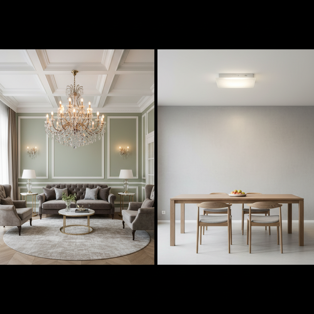 Chandelier vs. Flush Mount: Illuminating Your Room’s Perfect Match